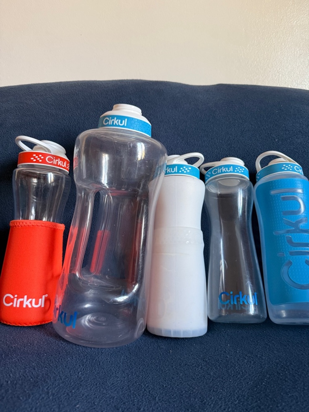 Cirkul Water Bottles Set - Clear, White, Blue, Coral